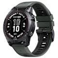 Miniatyrbillede 2 af 5: Stilfuld Quick Release Rem til Garmin Fenix 7X Pro Sort + Grøn