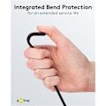 Miniatyrbild 4 av 11: Lightning-USB-C™ supersoft textilkabel med metallkontakter, 0,5 m, svart