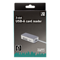 Miniatyrbild 2 av 3: USB-A memory card reader, SDHC/microSD/MS PRO/DUO,white/silv