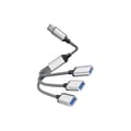 Typ-C till 3-portars USB-hubb splitteradapter Silver Silver