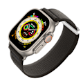 Miniatyrbillede 1 af 4: Flettet nylon sportsrem til Apple Watch Sort L