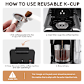 Miniatyrbild 6 av 7: K Cups Återanvändbara kaffekapslar för Ninja Dual Brew kaffemaskin svart sked