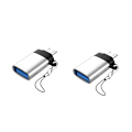 Miniatyrbild 1 av 3: 2-pack Android Lanyard Adapter Silver