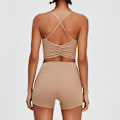 Pikkukuva 5 / 7: Criss Cross -urheiluliivit ja -leggingsit -setti Beige XL