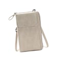 Miniatyrbild 4 av 4: Crossbody-telefonväska för kvinnor, multifunktionsaxelväska i PU-läder Grå