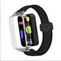 Miniatyrbillede 1 af 3: Redmi Band 3/9 Active Nylon urrem med magnetisk spænde Sort