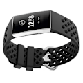 Miniatyrbillede 2 af 3: Sort Lille Silikone Urrem til Fitbit Charge 3