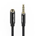 Pikkukuva 3 / 5: Kaapeli Audio TRRS 3,5 mm uros 3,5 mm naaras tuuletus BHCBF 1 m musta