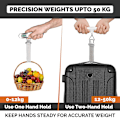 Miniatyrbillede 2 af 11: Digital bagagevægt med krogstropper 50kg/10g