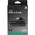 Miniatyrbild 3 av 4: USB-A 2.0 hub, 4x USB-A female, black