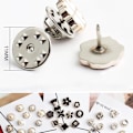 Miniatyrbillede 3 af 4: Brocheknapper 20 stk model 1 Hvid