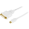 Miniatyrbild 1 av 3: Mini DisplayPort to DVI-I cable, 1m, white