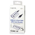 Miniatyrbild 6 av 6: LogiLink USB3.0 3-port hub + minneskortsläsare