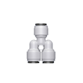 Miniatyrbillede 1 af 3: 10 stk 1/4" Y-formet trevejsstik til vandrenser