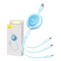 Miniatyrbild 2 av 7: Baseus Bright Mirror 2, USB 3-i-1-kabel för micro USB / USB-C / Lightning 3.5A 1.1m (himmelsblå)