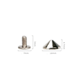 Miniatyrbild 4 av 4: 50 ST Zinklegering Punk Cool DIY Gothic Pyramid Nitar Silver
