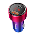 Miniatyrbild 4 av 11: Ładowarka samochodowa Baseus Magic USB + USB-C QC 4.0 PD 45W (czerwono-niebieska)