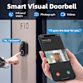 Miniatyrbillede 6 af 9: Forbedret hjemmesikkerhed: Trådløs smart video dørklokke K9 Hvid