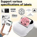 Miniatyrbillede 3 af 11: Termisk labelprinter med Bluetooth, Type-C USB og Toprint-app til Android og Apple, 203dpi og justerbar papirbredde White White