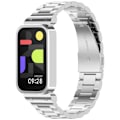 Miniatyrbillede 2 af 6: Urrem i rustfrit stål til Xiaomi Band 9 Active & Redmi Band 3 Sølv