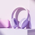 Miniatyrbillede 2 af 5: Gradient Bluetooth Headset DR88 - Omsluttende lyd Lilla