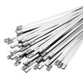 Buntband i rostfritt stål 100-pack Silver 300 mm Silver 300 mm