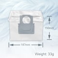 Miniatyrbild 4 av 7: INF Dammsugarpåsar för Roborock S8+/Q5+/G10S/Pro/T8/Q7+ 4-pack