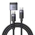 Miniatyrbild 1 av 4: 2-i-1 USB-C till USB-C + Magsafe 3-kabel Mcdodo CA-0140, 2m (svart)