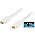 Miniatyrbild 6 av 6: Flat HDMI cable, HDMI High Speed w/ Ethernet, 4K, 2m, white