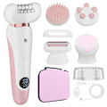Pikkukuva 1 / 6: 5-in-1 Lady Shaver: Sähköinen naisten parranajokone karvanpoistoon Vaaleanpunainen