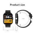 Miniatyrbild 7 av 7: Smart klocka med Bluetooth Call & Fitness Tracker Svart