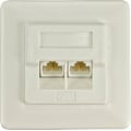Pikkukuva 5 / 5: Socket-outlet 2xRJ-45, Krone terminal, UTP, Cat6, white