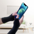 Miniatyrbillede 5 af 7: Tommelfingerhandsker, håndledsstøtte, fingerløse handsker 1 par Sort L