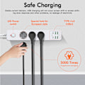 Miniatyrbild 3 av 4: BKL-03 EU Power Strip med 6 USB-portar Vit