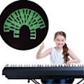 Miniatyrbillede 1 af 7: Aftageligt lysende klaver keyboard Note Label 88 Key Hvid