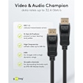 Miniatyrbild 7 av 11: DisplayPort™-kabel 1.4, certifierad, 32,4 Gbit/s