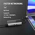 Miniatyrbild 4 av 6: 11 i 1 USB C Hubb med USB 3.0, HDMI, RJ45, SD/TF-Kortläsare - 100W PD-Laddning