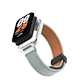 Miniatyrbild 1 av 3: Xiaomi Smart Band 8 Active Strap med Litchi-mönster magnetiskt spänne Grå