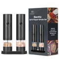 Elektrisk Pepparkvarn Set - Uppladdningsbar Salt- och Pepparkvarn med Keramisk Kvarn - 2-pack