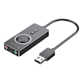 Miniatyrbillede 2 af 2: Eksternt USB 2.0 lydkort Vention CDRBF 1m (sort)