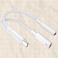 Miniatyrbild 4 av 4: AA10-B2P15 USB-C till 3,5 mm adapter med PD-laddning