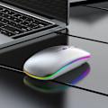 Miniatyrbillede 6 af 6: Trådløs mus - 2,4G + Bluetooth Dual Mode Luminous Space Silver