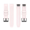 Pikkukuva 5 / 5: Silikoninen kellon ranneke Garmin Quatix 7 Prolle 22mm Vaaleanpunainen