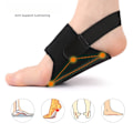 Miniatyrbillede 5 af 6: 1 par Anti-Slip Flat Arch Support Orthotic Inserts halve indlægssåler