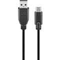 Pikkukuva 1 / 2: USB 2.0 -kaapeli (USB-Câ„¢ - USB A), musta