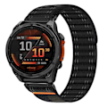 Miniatyrbillede 4 af 4: Nylon urrem til Garmin Fenix 8/567X/pro/Epix 935/965 Sort+grå 26 mm