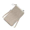 Miniatyrbild 2 av 4: Crossbody-telefonväska för kvinnor, multifunktionsaxelväska i PU-läder Grå