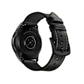 Miniatyrbillede 5 af 6: Silikone- og læderrem til Galaxy Watch 3/5 Sort 22 mm