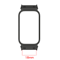 Miniatyrbillede 2 af 3: Metalramme til Xiaomi Band 9 Active/Redmi Band 3 (18MM) Sort