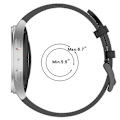 Miniatyrbillede 10 af 10: Rem i ægte læder til Huawei GT5 Sort 18 mm